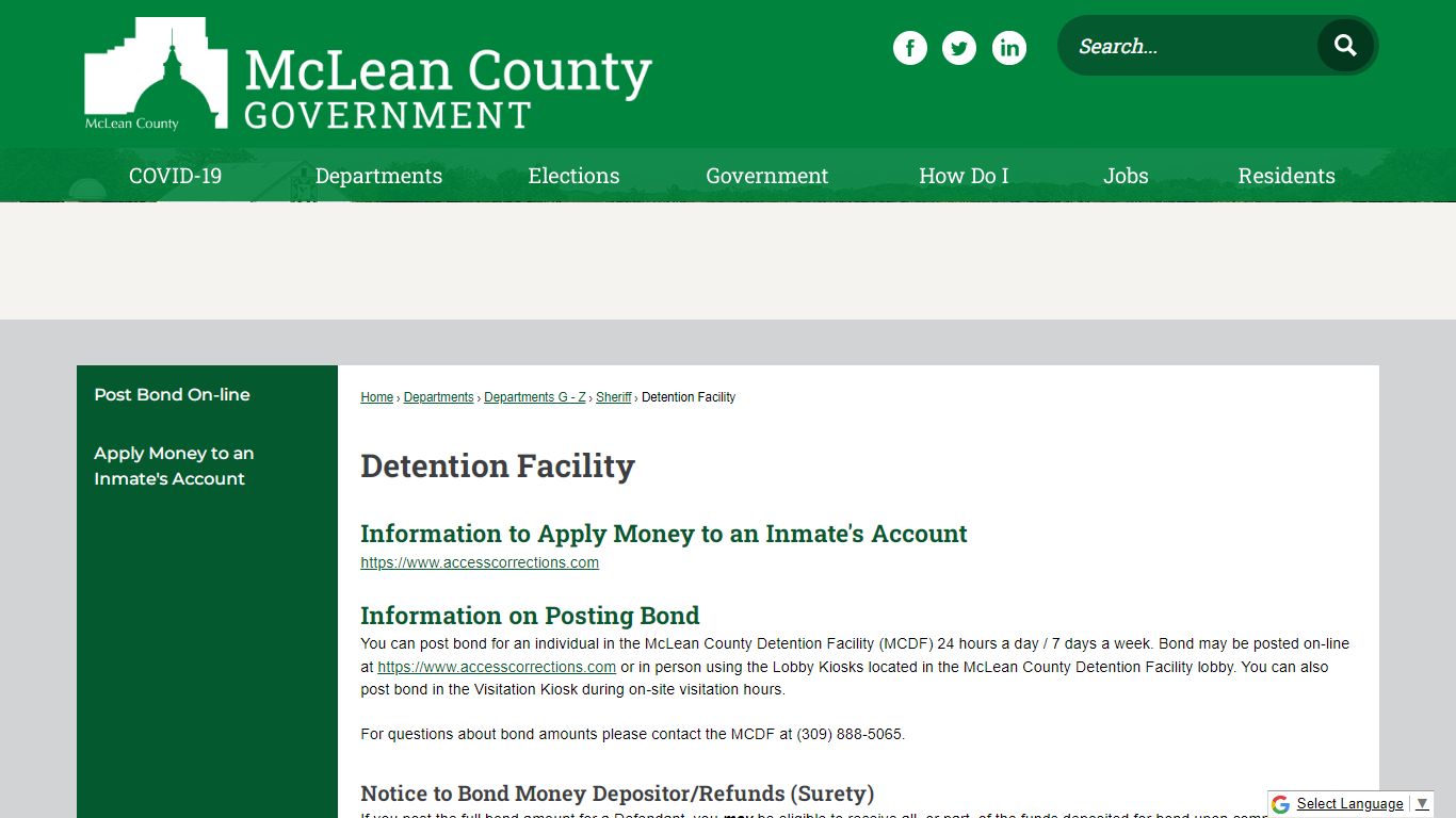 Detention Facility | McLean County, IL - Official Website