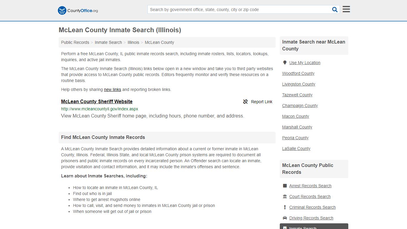 Inmate Search - McLean County, IL (Inmate Rosters & Locators)